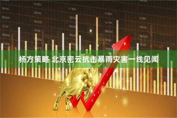 杨方策略 北京密云抗击暴雨灾害一线见闻