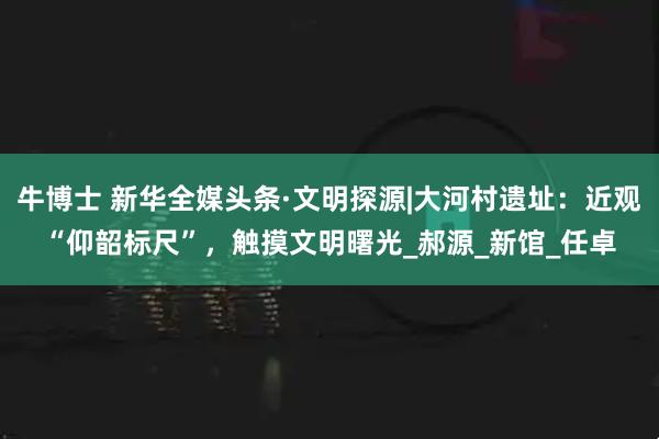 牛博士 新华全媒头条·文明探源|大河村遗址：近观“仰韶标尺”，触摸文明曙光_郝源_新馆_任卓