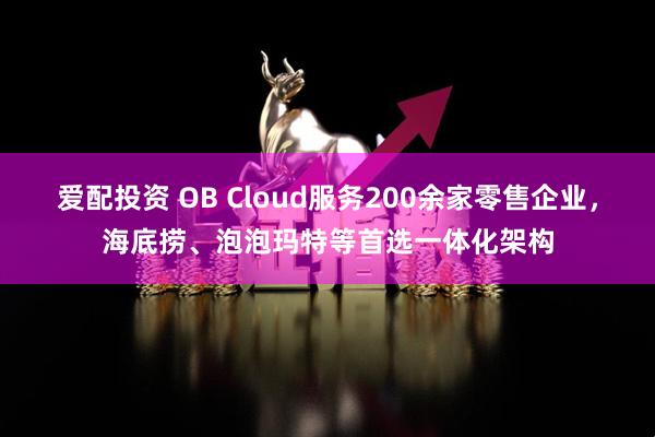 爱配投资 OB Cloud服务200余家零售企业，海底捞、泡泡玛特等首选一体化架构